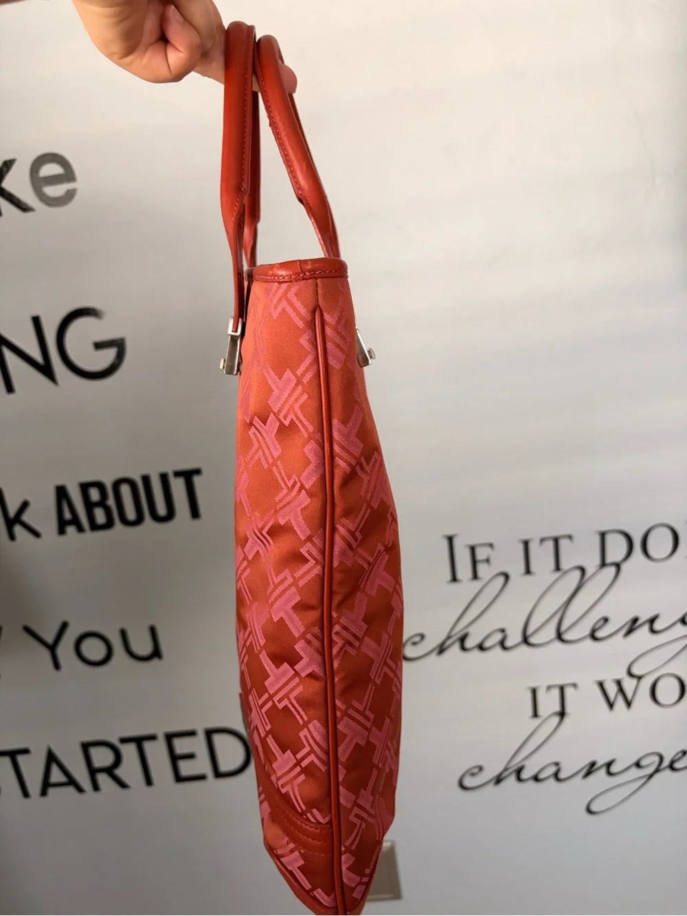 Gorgeous Tumi Signature Collection Large Tote with Leather Trim
